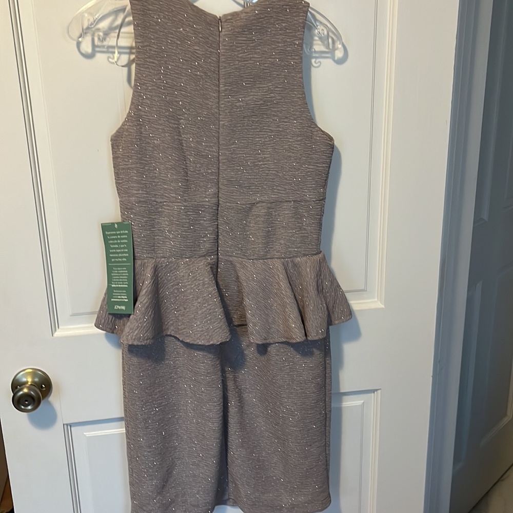 Jackie Jon Gray Peplum Style Dress - Picture 4 of 4